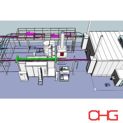 Giá tốt. Dòng sơn bột kết hợp phun điện tĩnh tự động và trạm chạm tay để sơn trên hồ sơ nhôm trực tuyến