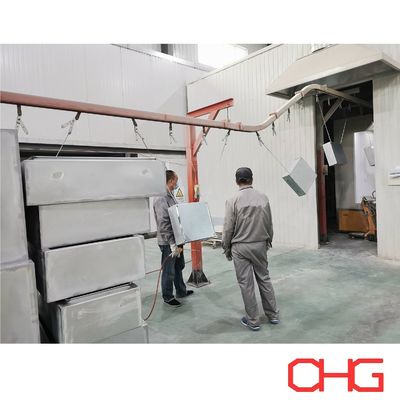 Dây phủ bột cho tủ điều khiển điện Chassis Production PP Spray Booth Automatic Gun Spraying