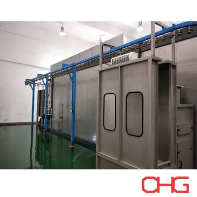 Đường sơn xịt dầu bôi trơn kính tự động tùy chỉnh với hệ thống vận chuyển