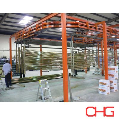 Dòng sản xuất sơn bột tự động với súng phun điện tĩnh