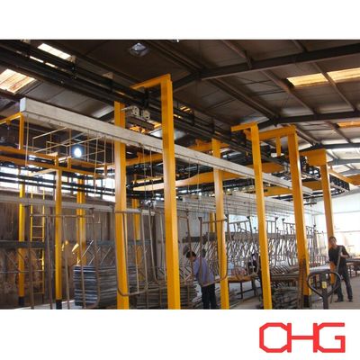 Dòng sản xuất sơn bột tự động với buồng phun PVC