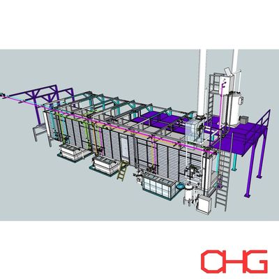 Ventilator hình vòi phun đường ống phun xử lý trước cho dây chuyền sản xuất sơn bột