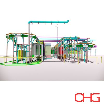 Giá tốt. Dây chuyền tiền xử lý nhúng và phun tự động cho sơn tĩnh điện/sơn điện di Phương pháp sơn tĩnh điện tiên tiến trực tuyến