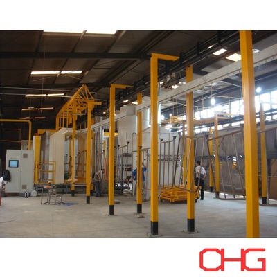 PLC điều khiển phần cứng Bột phủ dây chuyền thiết bị với hệ thống vận chuyển và phòng phun