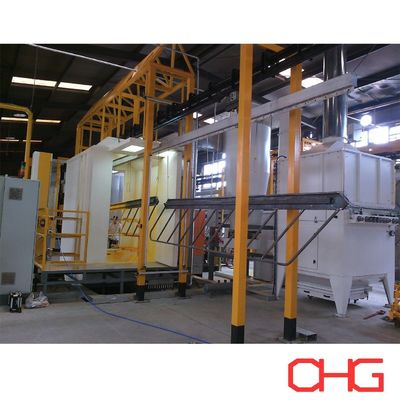 Giá tốt. Thiết bị dây chuyền sơn bột tự động tùy chỉnh với buồng phun PVC trực tuyến