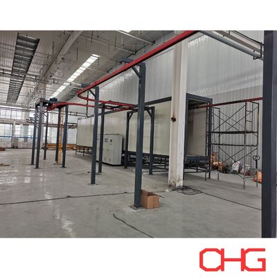 Đường phủ bột tự động cho phần cứng hồ sơ nhôm với hệ thống vận chuyển