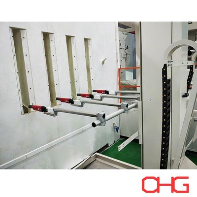 Dòng sơn bột tự động cho tủ kim loại bằng vải có bộ phun bền và quy trình lắp ráp phụ trợ