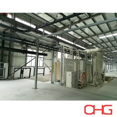 Giá tốt. Dòng sơn bột bền có buồng phun polypropylene và máy vận chuyển trên không không có điện cho sơn bộ phận kim loại trực tuyến