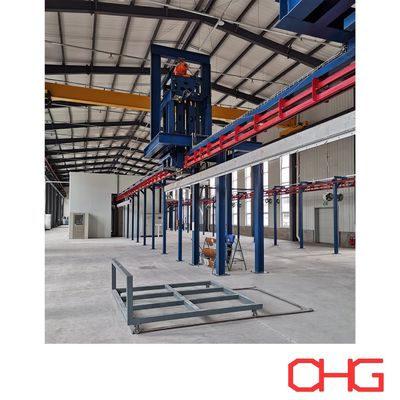 Giá tốt. Dây chuyền sơn tĩnh điện thiết kế cho nhôm định hình với hệ thống hoàn thiện tùy chỉnh và băng tải trên cao cho luồng sản xuất online