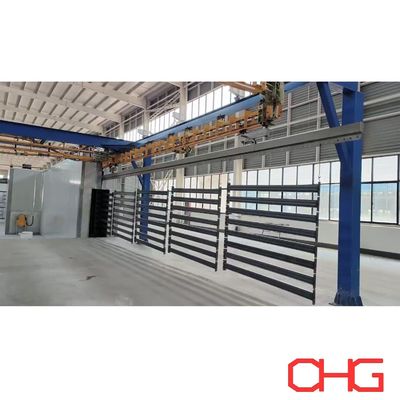 Giá tốt. Đường dây sản xuất kệ kim loại tùy chỉnh với lớp phủ bột điện tĩnh và buồng phun PP trực tuyến