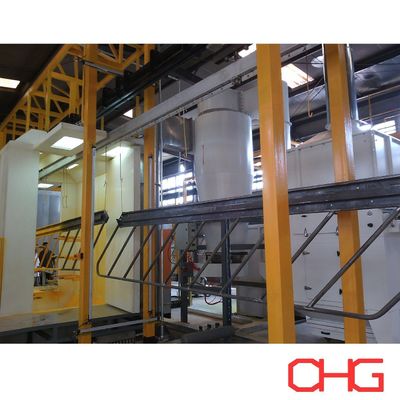 Dòng sản xuất sơn bột cho các bộ phận kim loại PLC đơn vị điều khiển và hệ thống vận chuyển